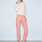 Jaeger ladybird print blouse and summer check pant