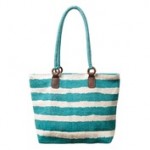 East stripe jute bag