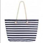 Next navy stripe beach bag