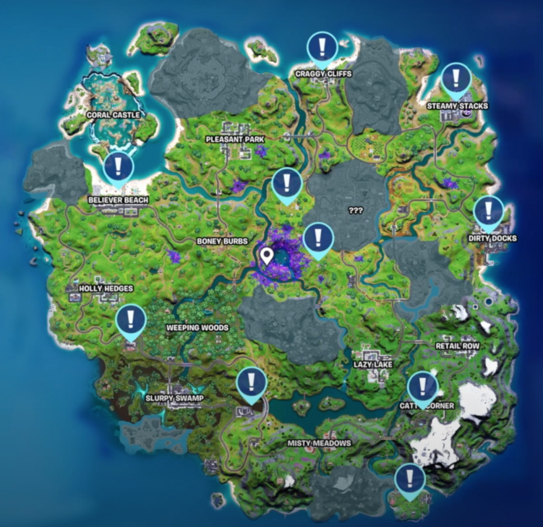 Fortnite Chapter 2 Season 7 upgrade bench locations | Tuppence Magazine