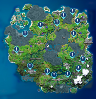 Fortnite Chapter 2 Season 7 payphone locations map | Tuppence Magazine